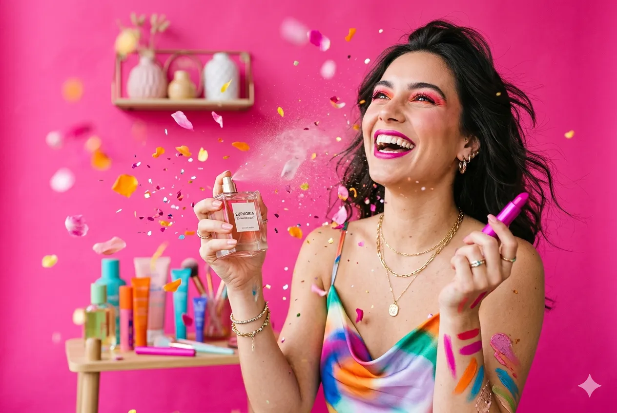 Дофаминовая красота: как цвет макияжа и ароматы влияют на уровень счастья (научный взгляд на нейрокосметику)