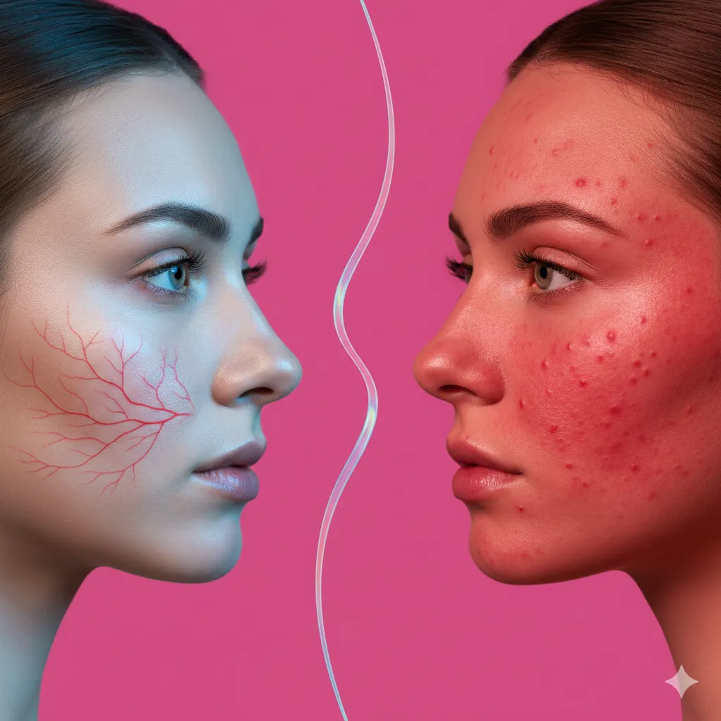 Как отличить розацеа от обычного купероза?