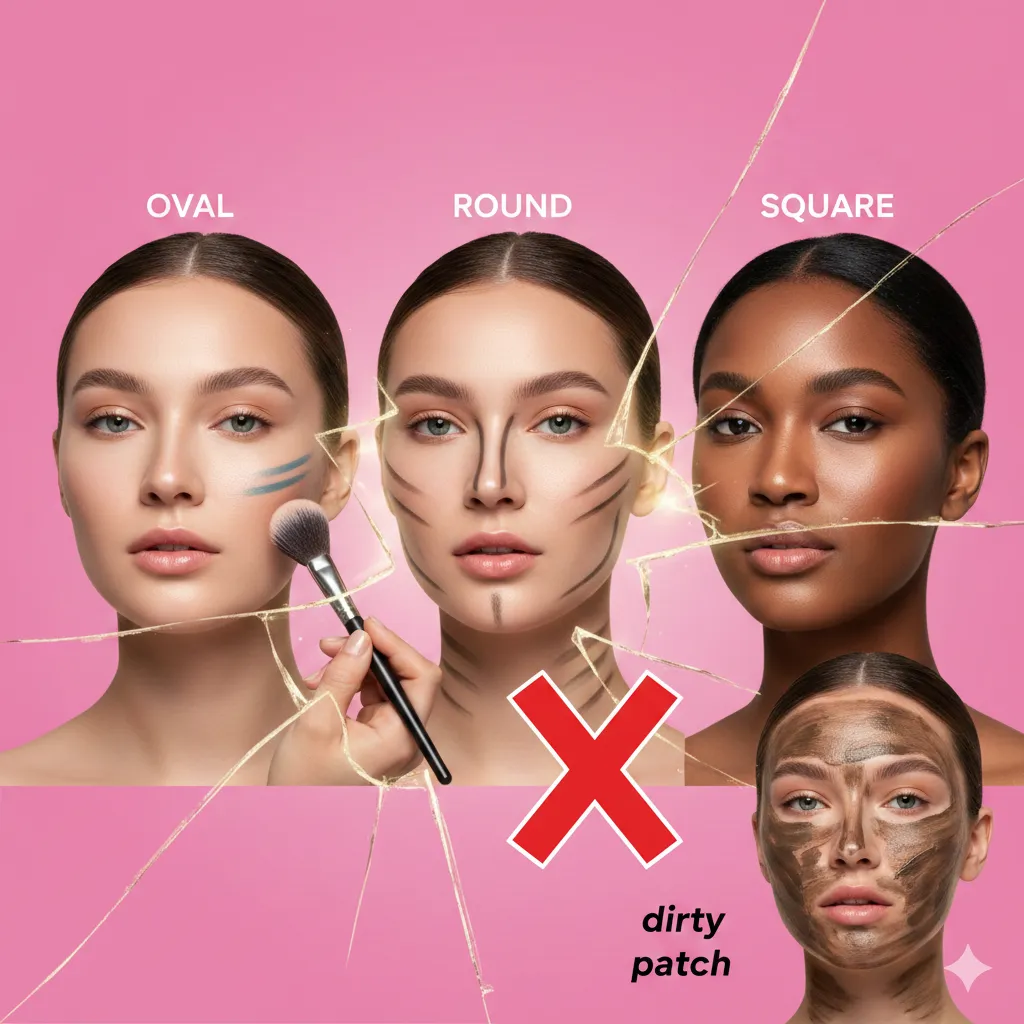 Контуринг лица по типам: как не нарисовать себе «грязные» пятна?